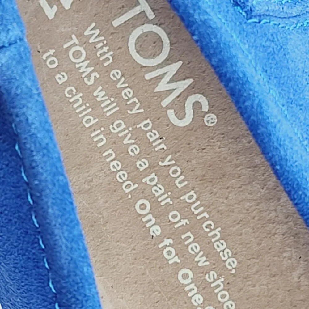 Toms Women's Royal Blue Alpargata Rope‎ Suede Slip-On Espadrille Flat Size 11